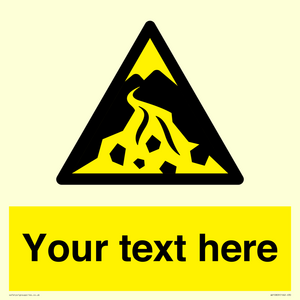 Custom Warning: Debris flow zone